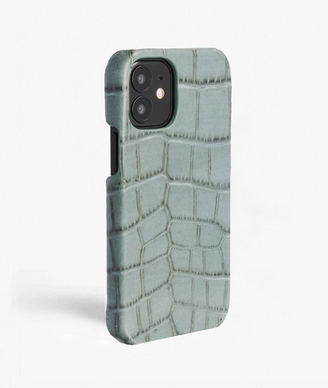 Kuori iPhone 12 Mini Croco Teal