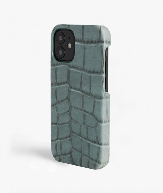 Kuori iPhone 12 Mini Croco Teal
