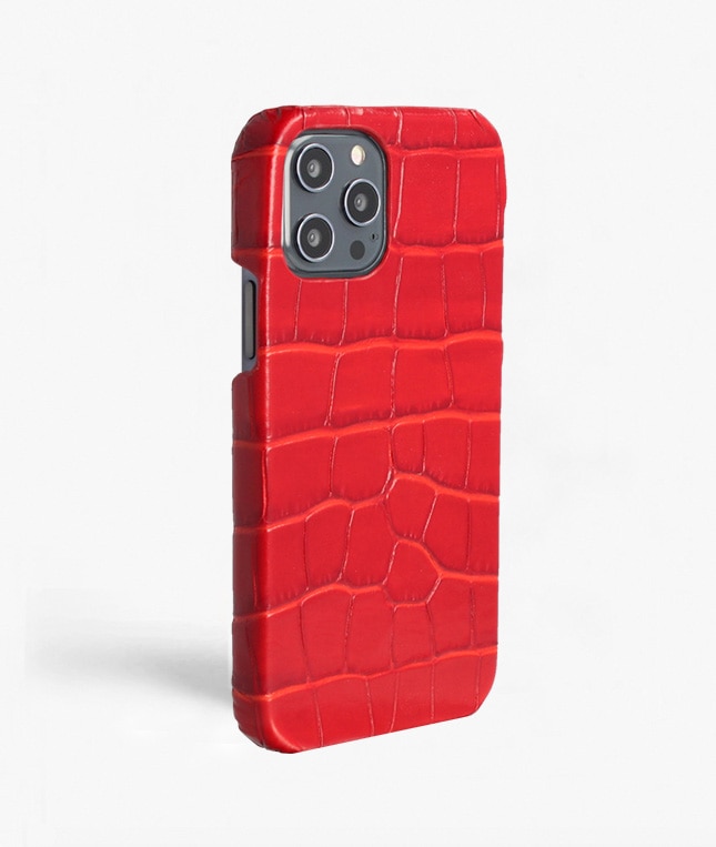 Kuori iPhone 12 Pro Max Croco Punainen