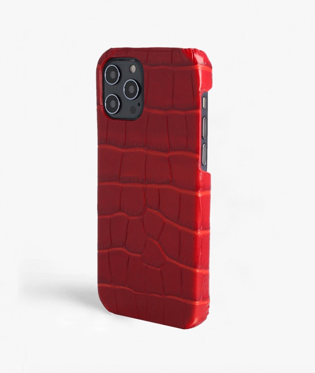 Kuori iPhone 12 Pro Max Croco Punainen