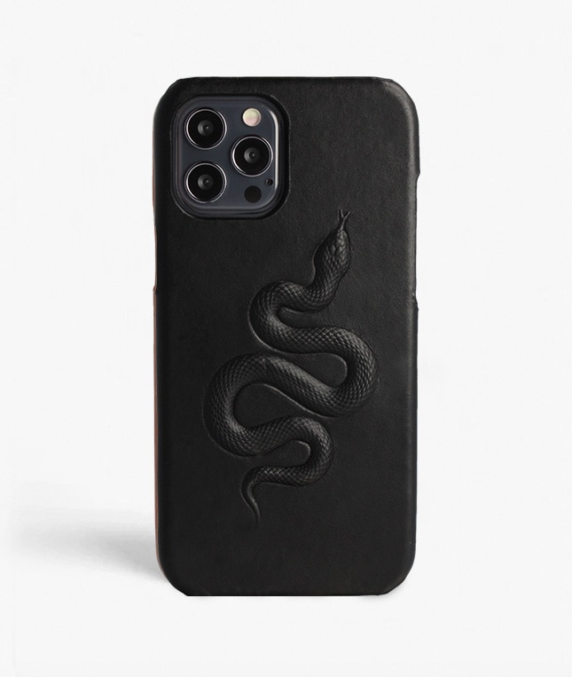 Kuori iPhone 12/iPhone 12 Pro Snake Musta