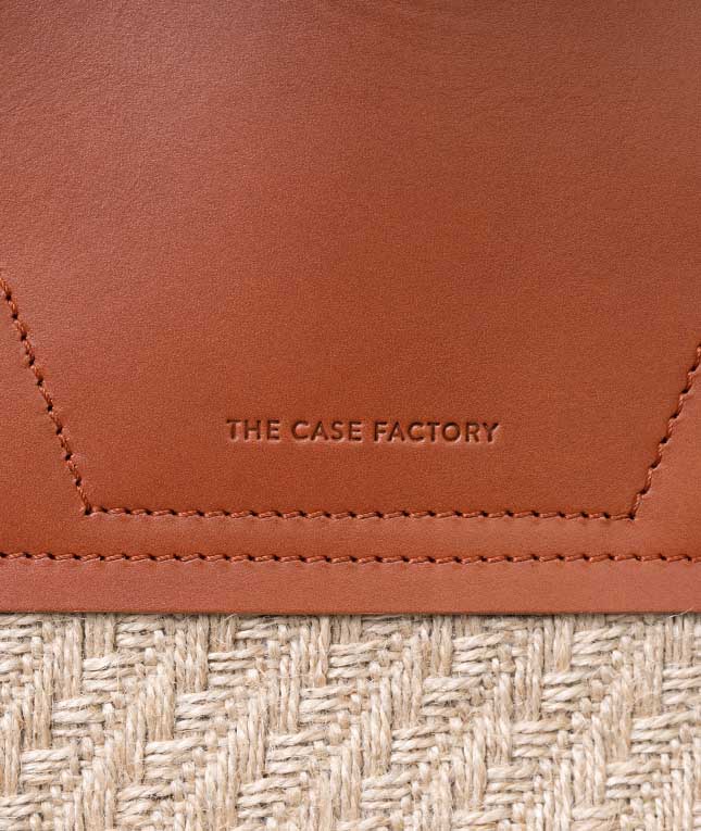 Trend Bag Jute Leather Vegetable Tanned Ruskea