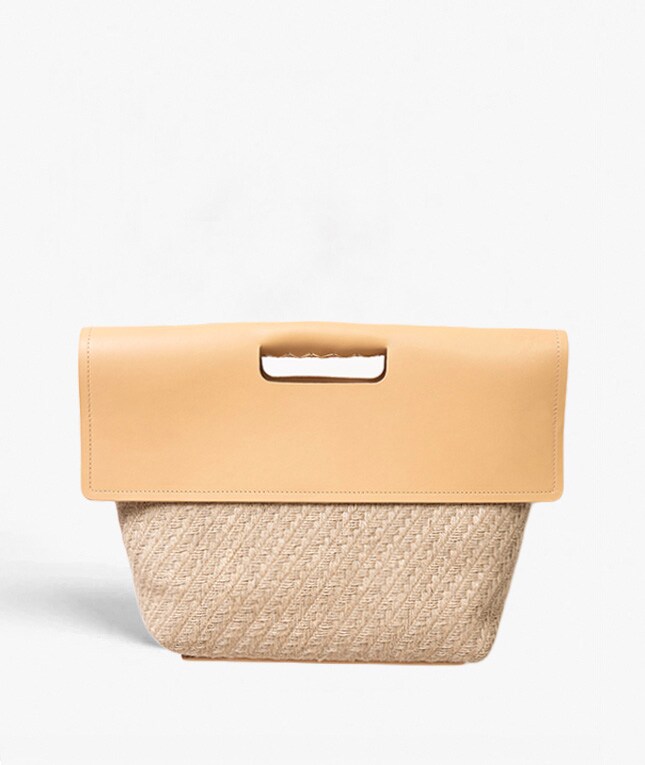 Classy Bag Jute Leather Vegetable Tanned Natural Beige