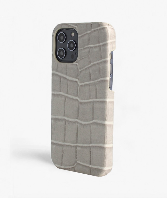 Kuori iPhone 12 Pro Max Croco Harmaa