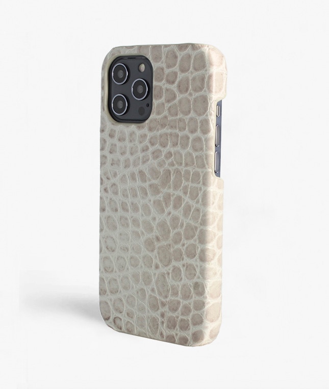 Kuori iPhone 12 Pro Max Croco Grey