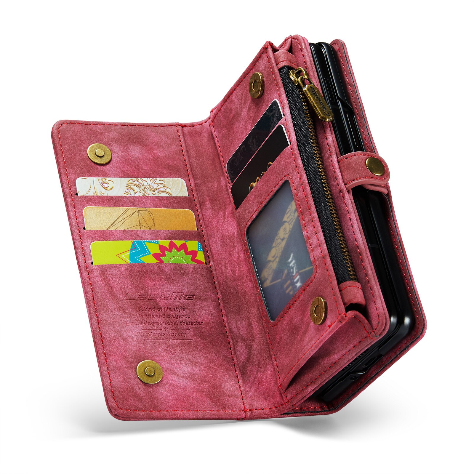 Multi-slot Suojakotelo Samsung Galaxy Z Fold 4 Punainen