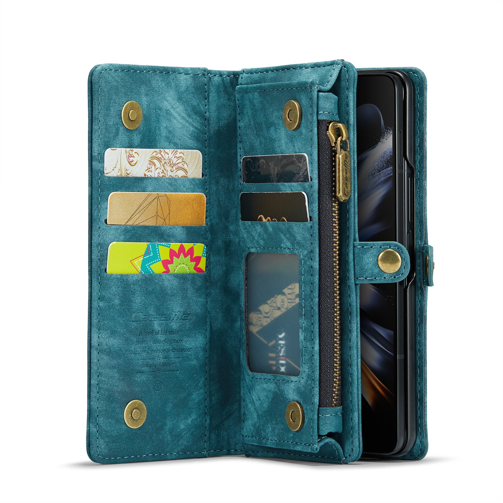 Multi-slot Suojakotelo Samsung Galaxy Z Fold 4 sininen