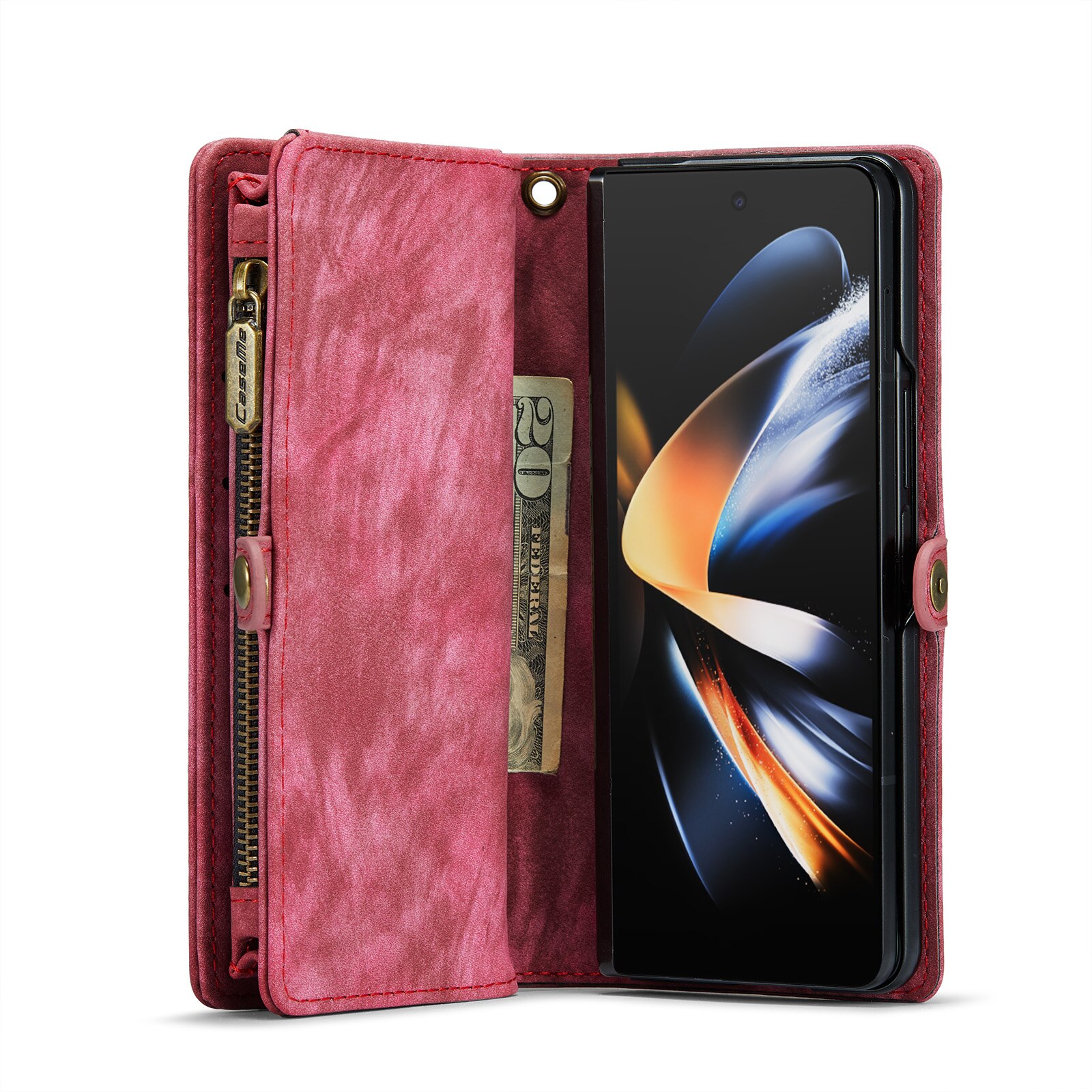 Multi-slot Suojakotelo Samsung Galaxy Z Fold 4 punainen