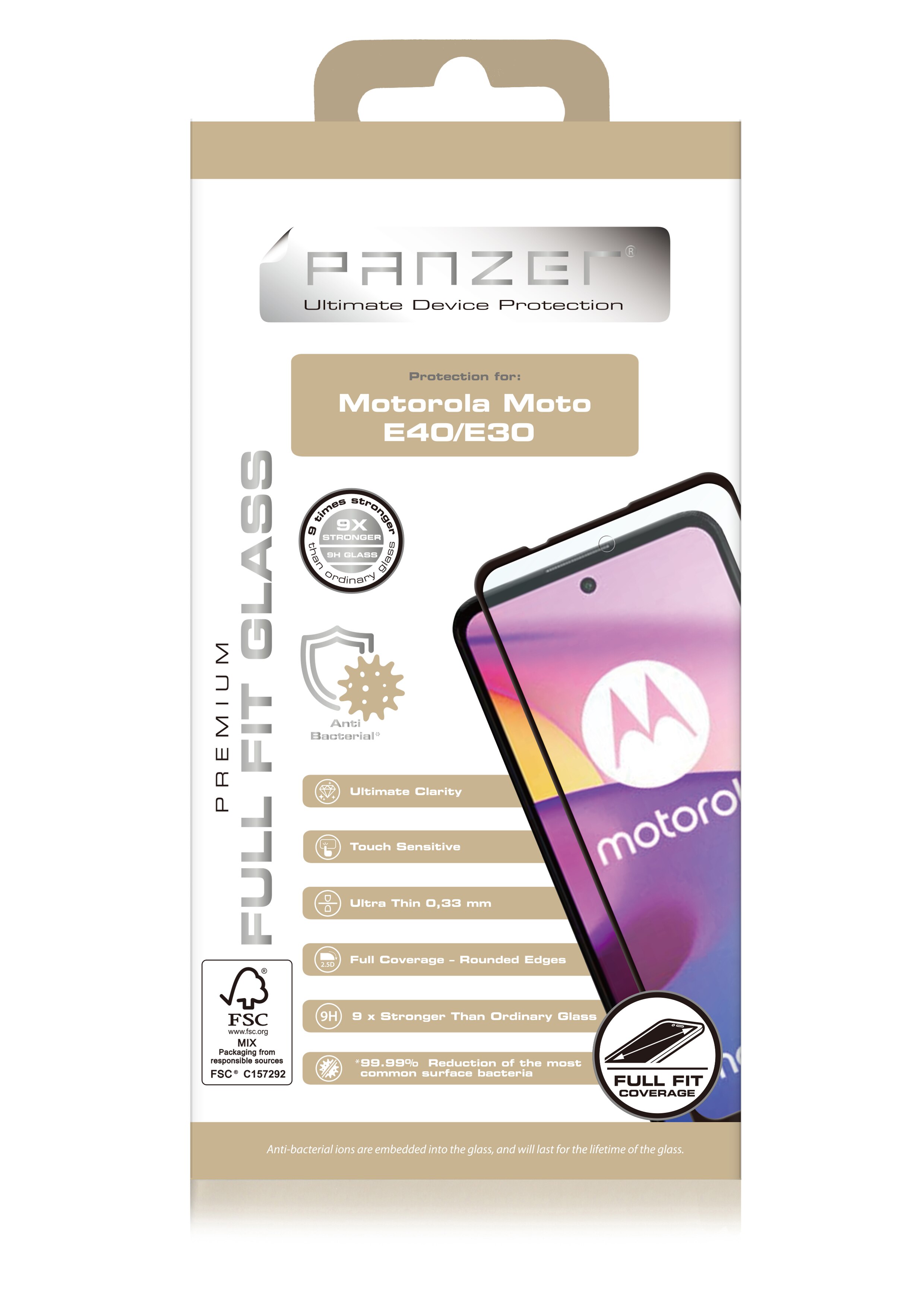 Full-Fit Glass Motorola Moto E40