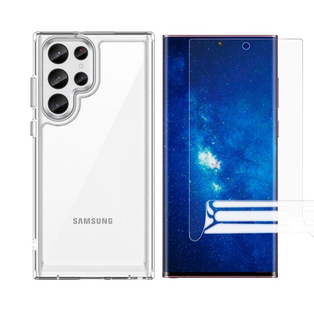 Samsung Galaxy S23 Ultra Setti Kuori ja Näytönsuoja