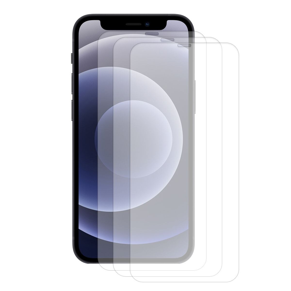 Setti iPhone 12/12 Pro, 3-pack Näytön Panssarilasi 0.3mm