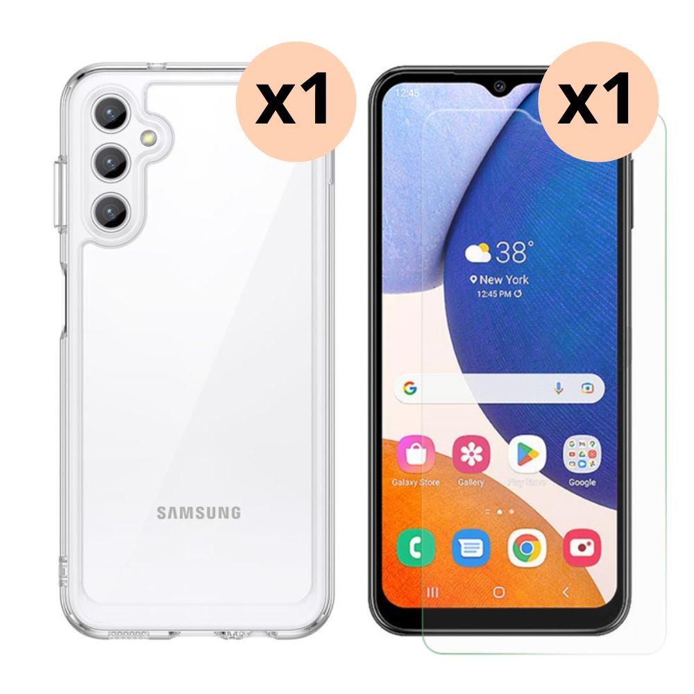 Samsung Galaxy A14 Setti Kuori ja Näytönsuoja