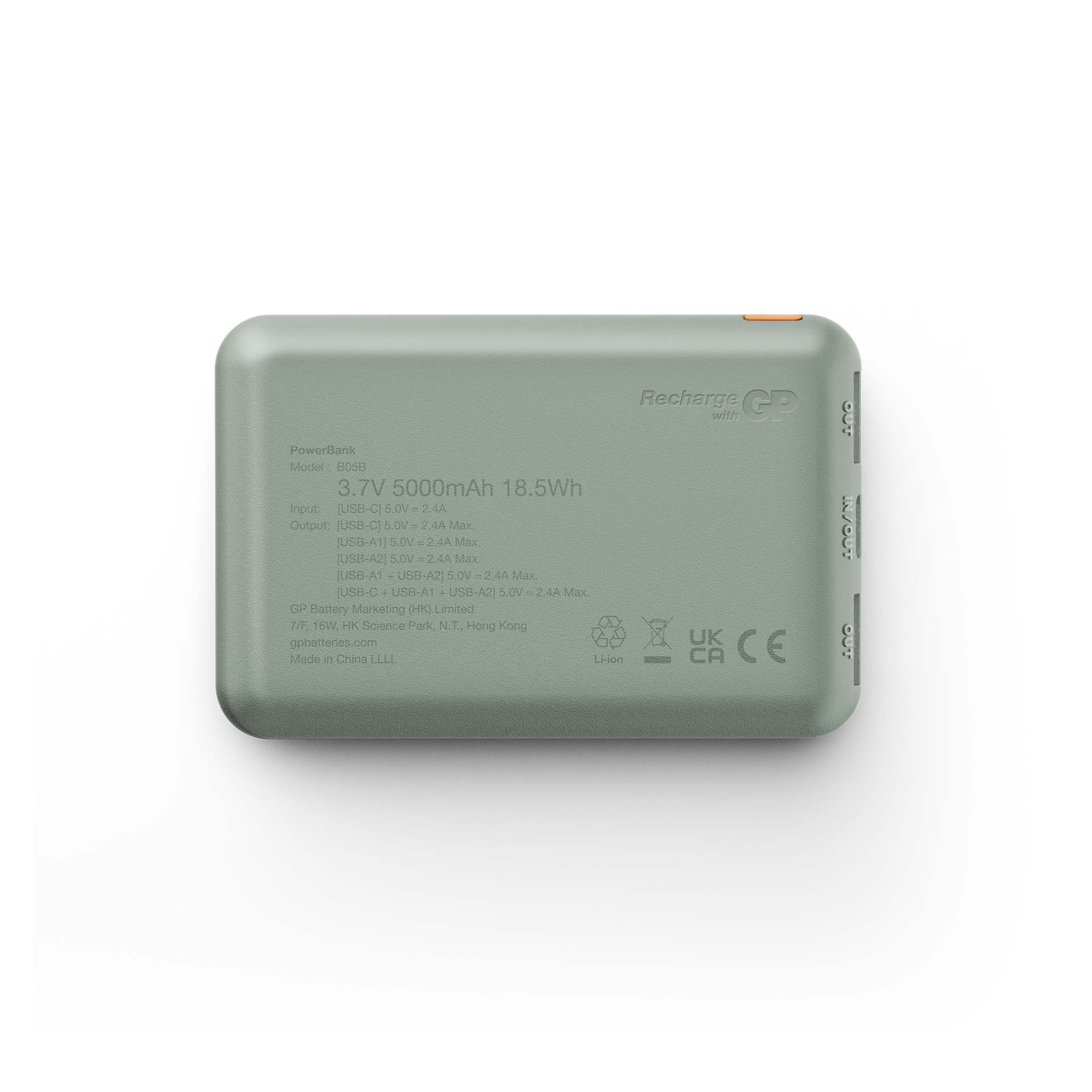 Powerbank Plus 5000mAh Harmaa
