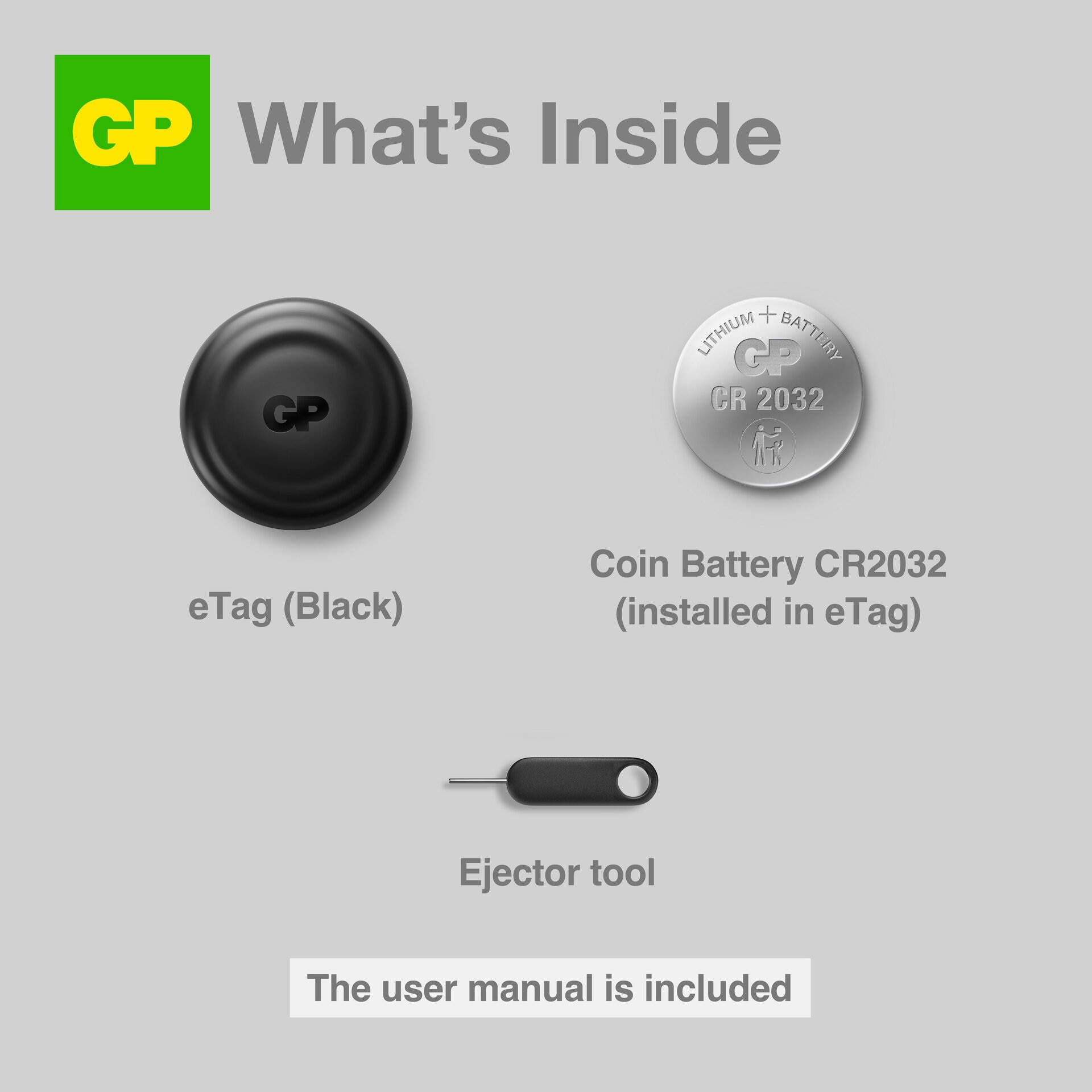 eTag Smart Tracker (1-pack) musta
