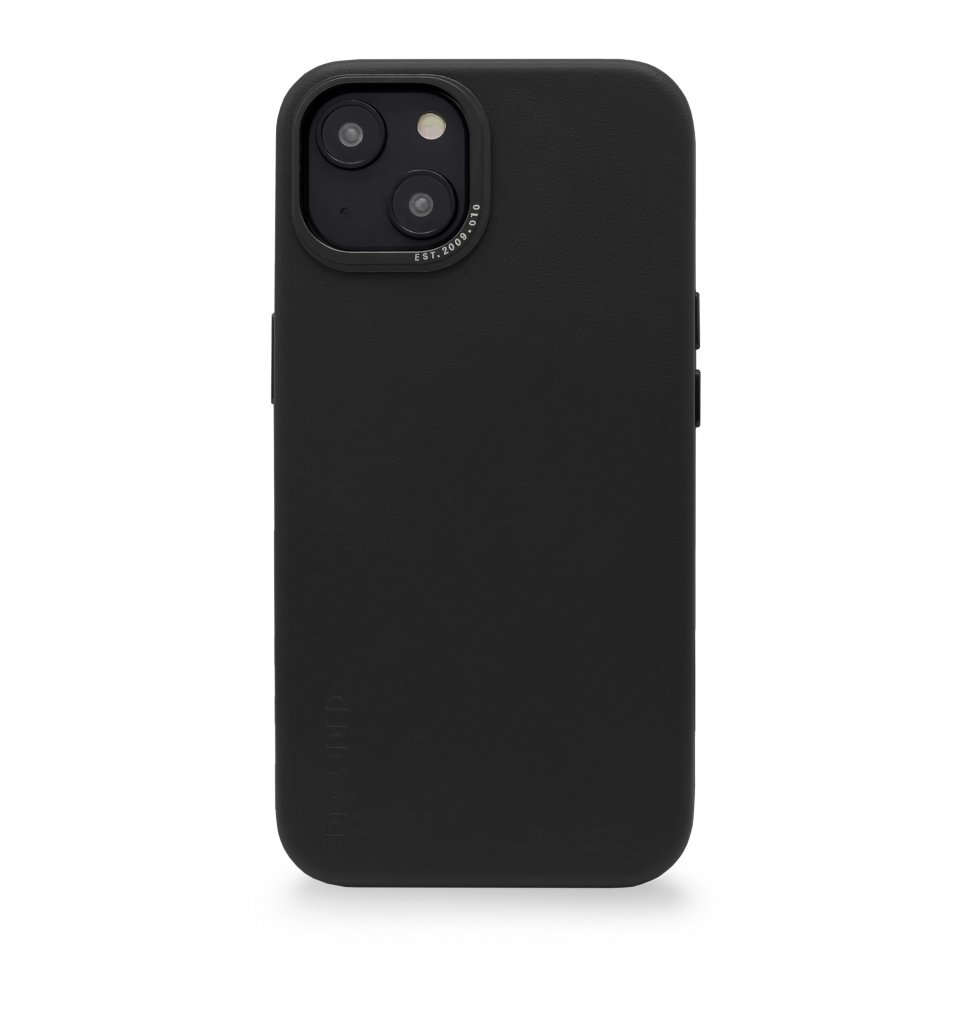 Leather Back Cover iPhone 15 Black