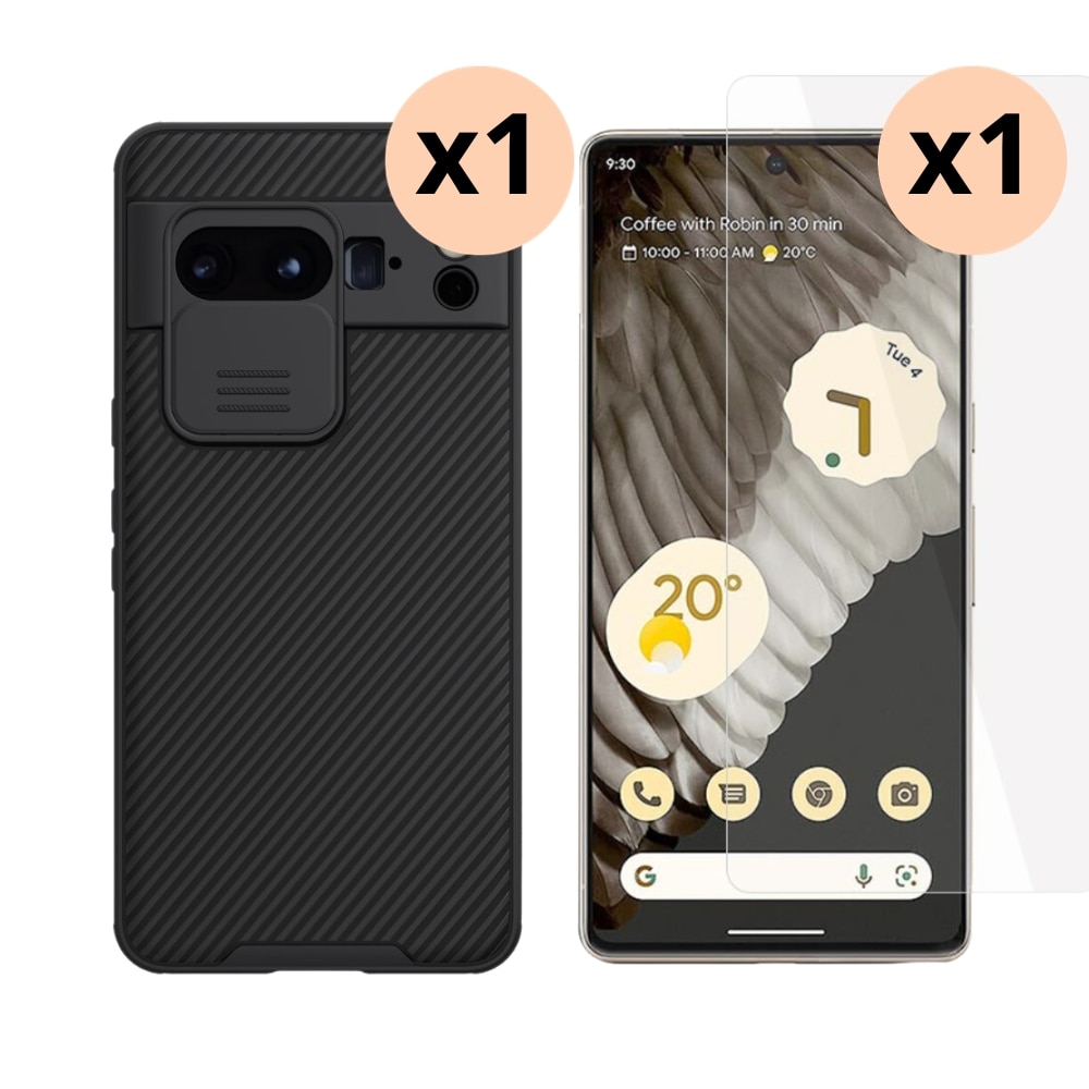 Google Pixel 8 Pro Setti CamShield Kouri ja Näytönsuoja