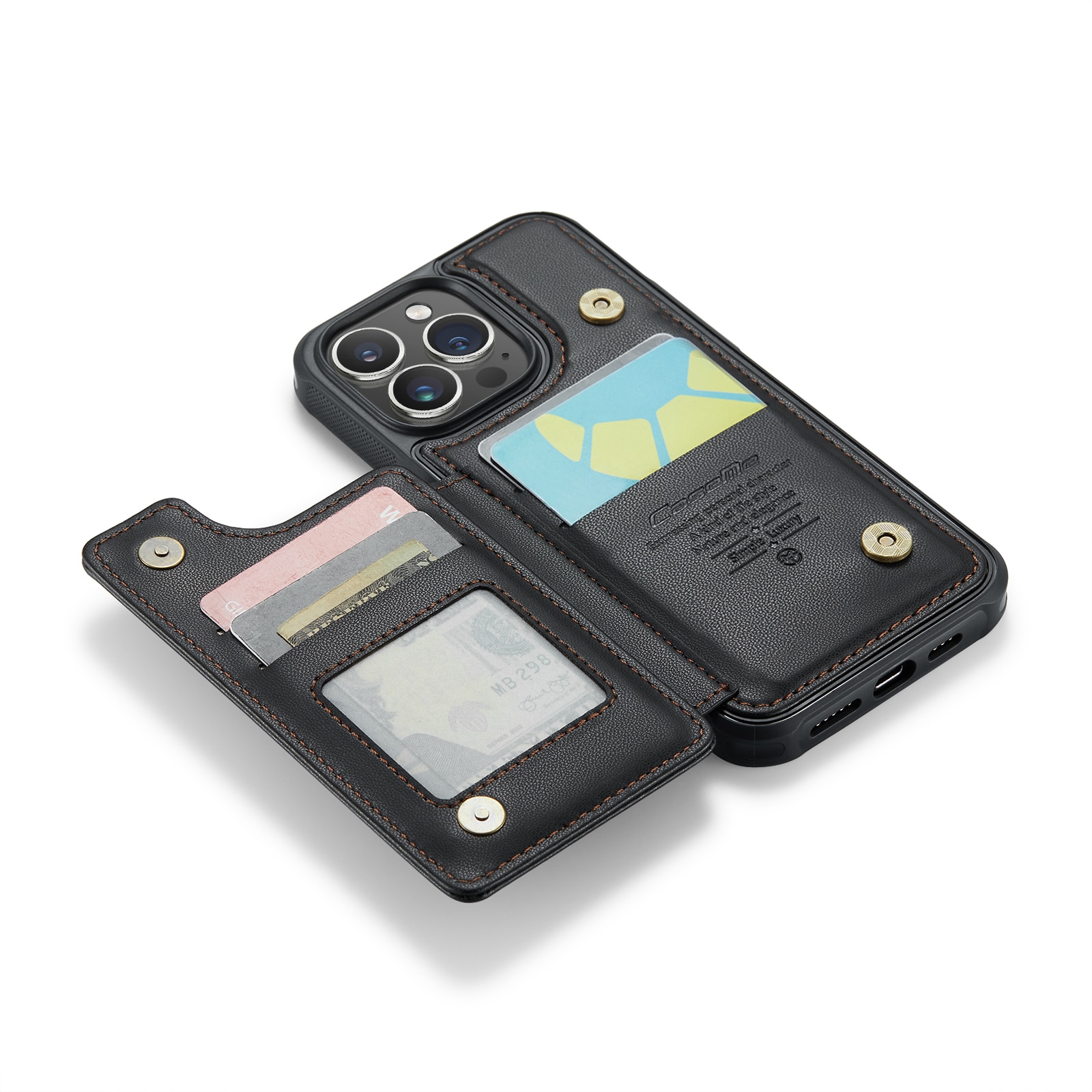RFID-blocking Lompakonkuori iPhone 15 Pro Max musta