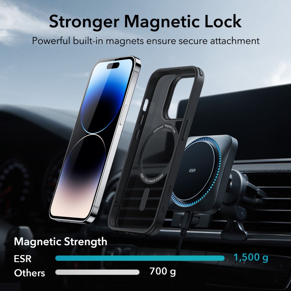 Classic Hybrid HaloLock MagSafe iPhone 14 Pro Musta