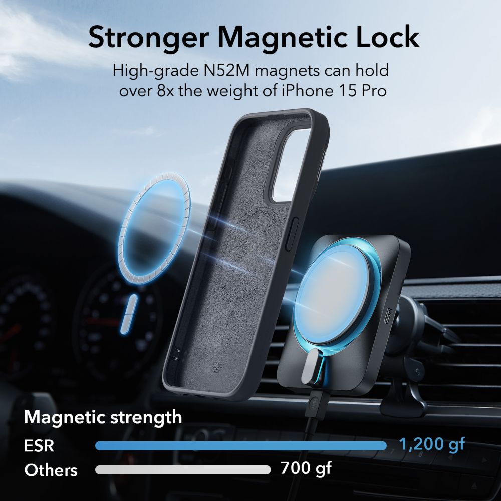 Cloud Kickstand HaloLock MagSafe Case iPhone 15 Pro Black