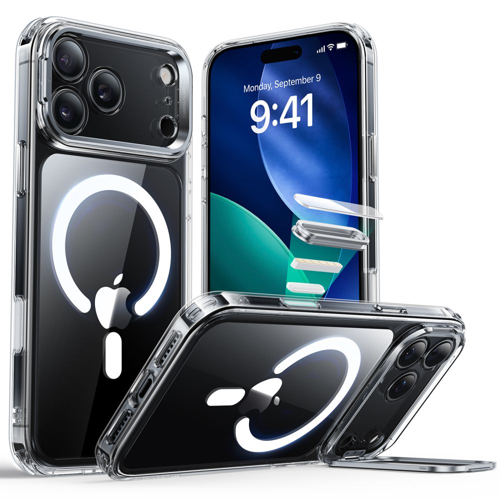 Classic Kickstand HaloLock MagSafe iPhone 17 Pro Kirkas
