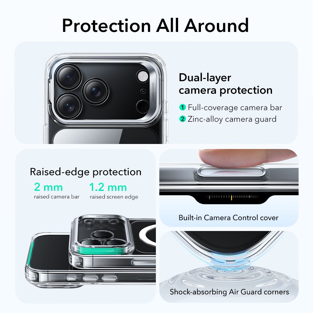 Classic Kickstand HaloLock MagSafe iPhone 17 Pro Kirkas