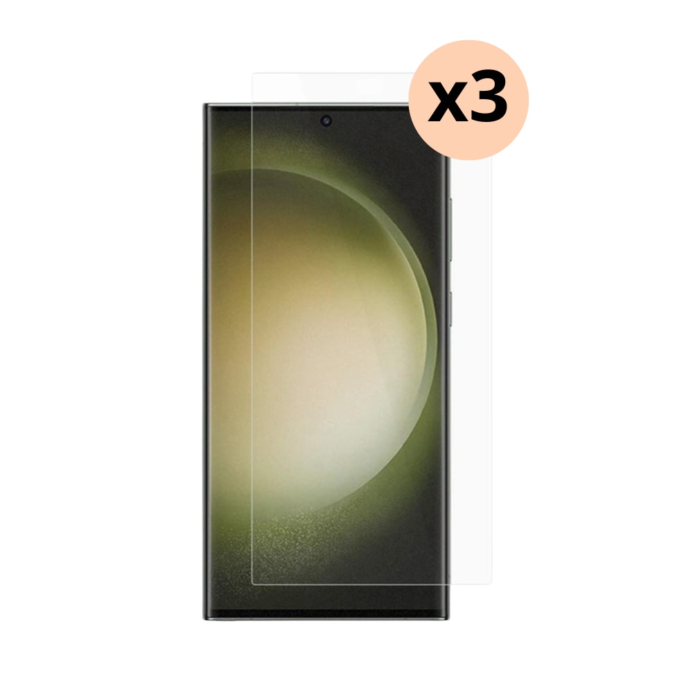 Setti Samsung Galaxy S24 Ultra, 3-pack Näytön Panssarilasi 0.3mm