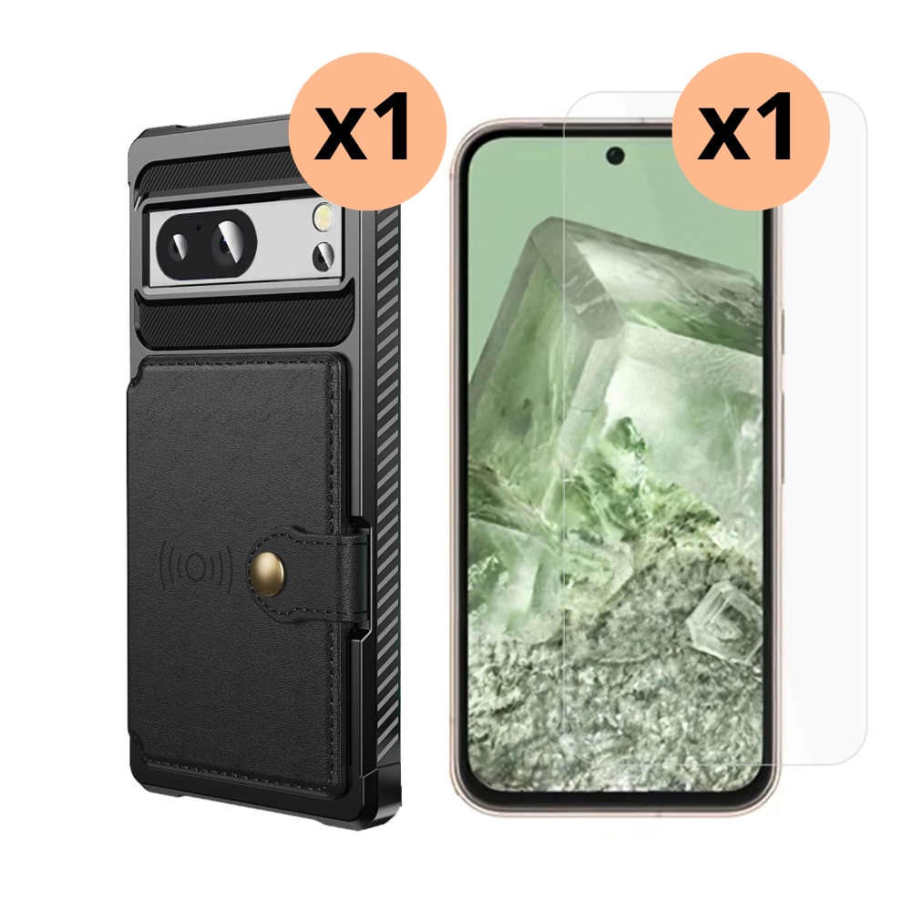 Google Pixel 8a Setti Kuori Tough Multi-slot ja Näytönsuoja