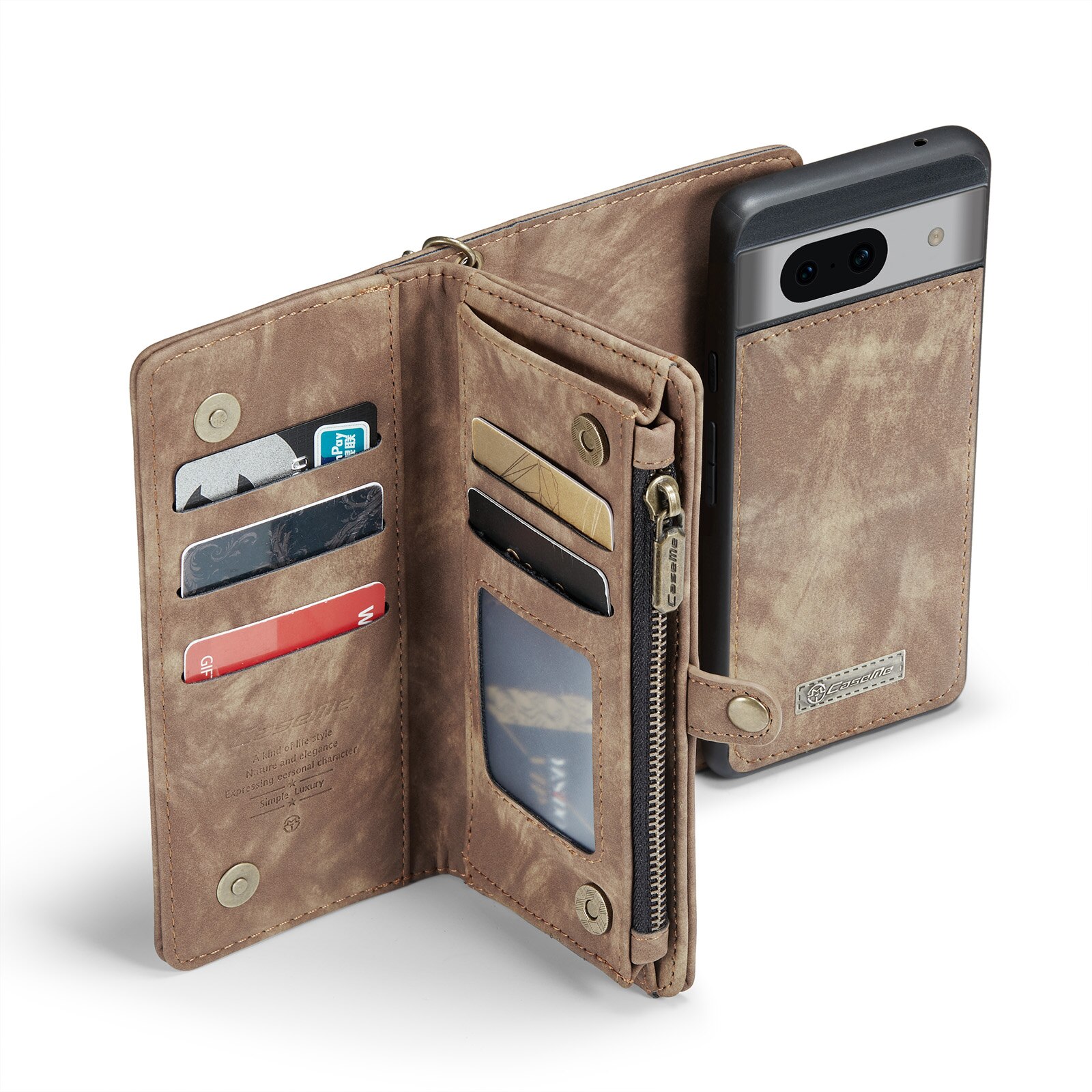 Multi-slot Suojakotelo Google Pixel 8a Ruskea