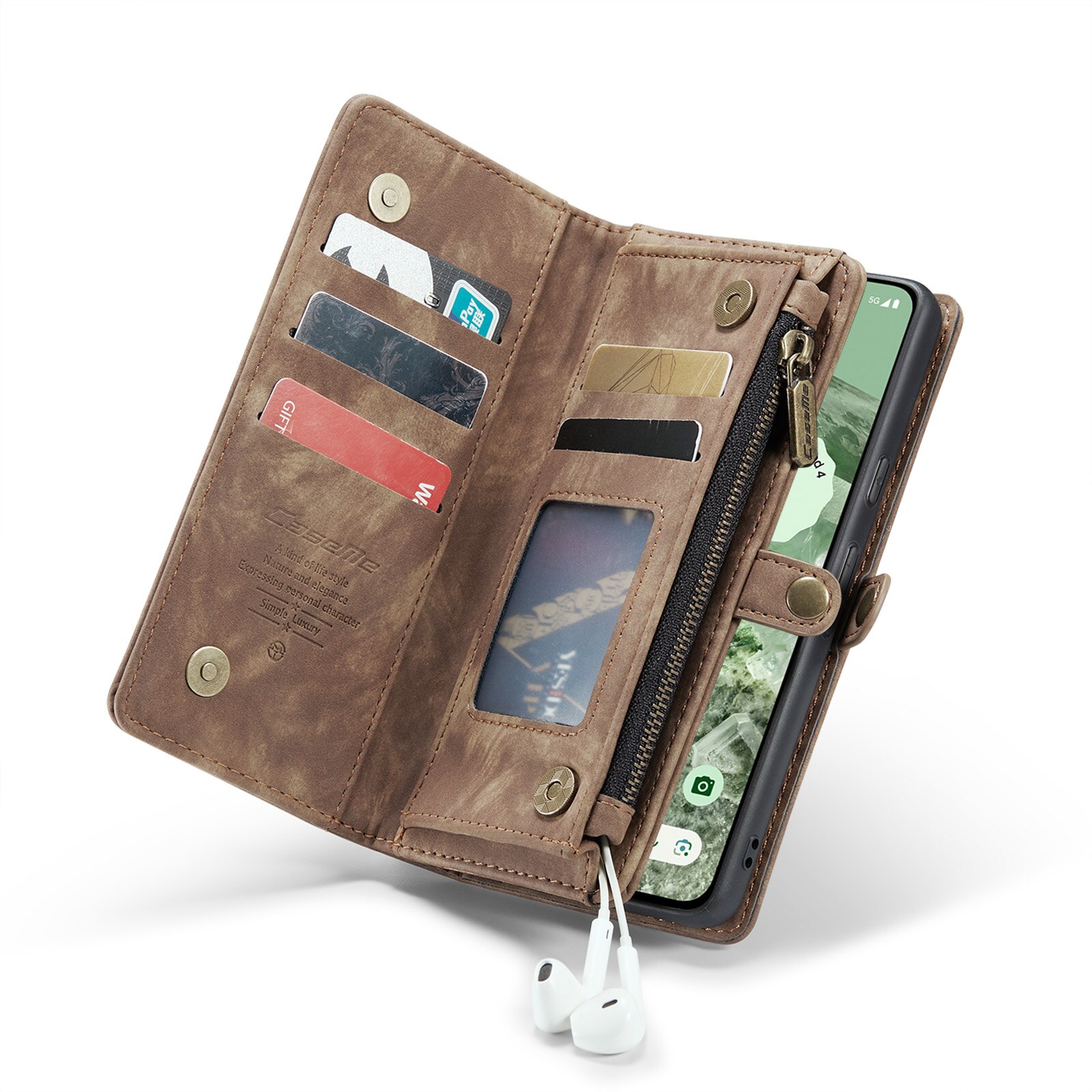 Multi-slot Suojakotelo Google Pixel 8a Ruskea
