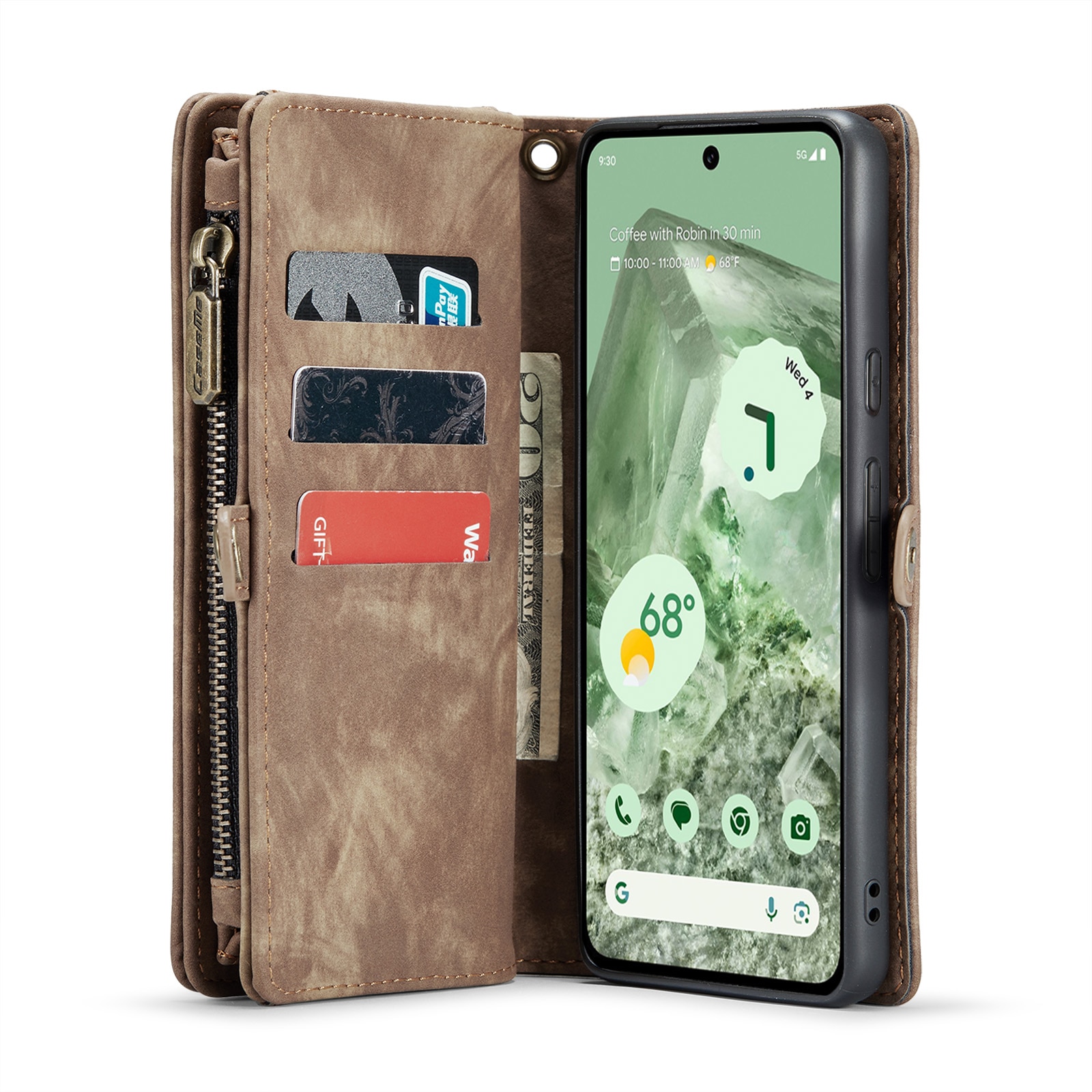 Multi-slot Suojakotelo Google Pixel 8a Ruskea