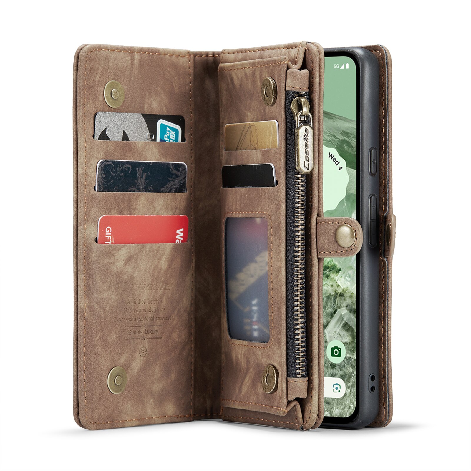 Multi-slot Suojakotelo Google Pixel 8a Ruskea