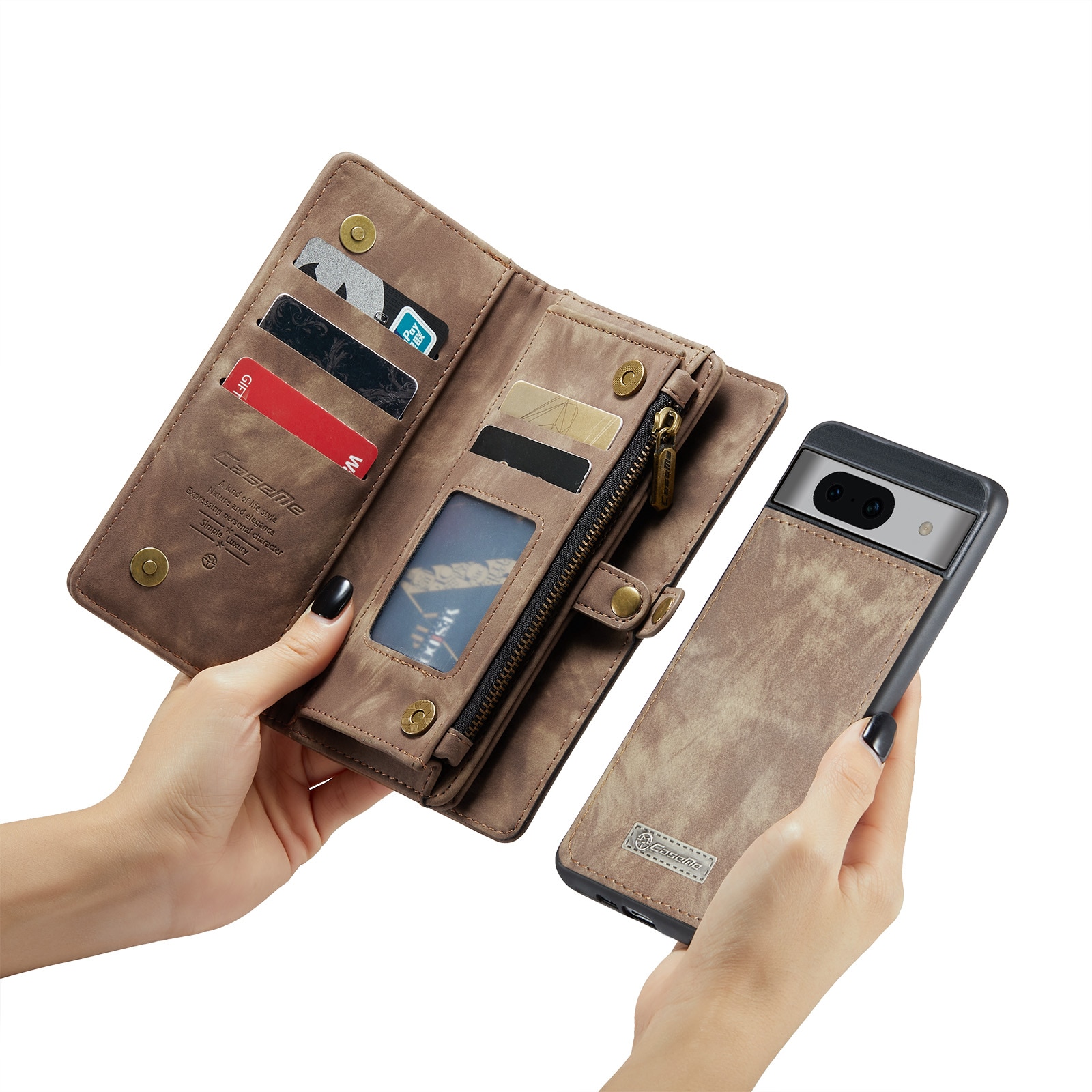 Multi-slot Suojakotelo Google Pixel 8a Ruskea