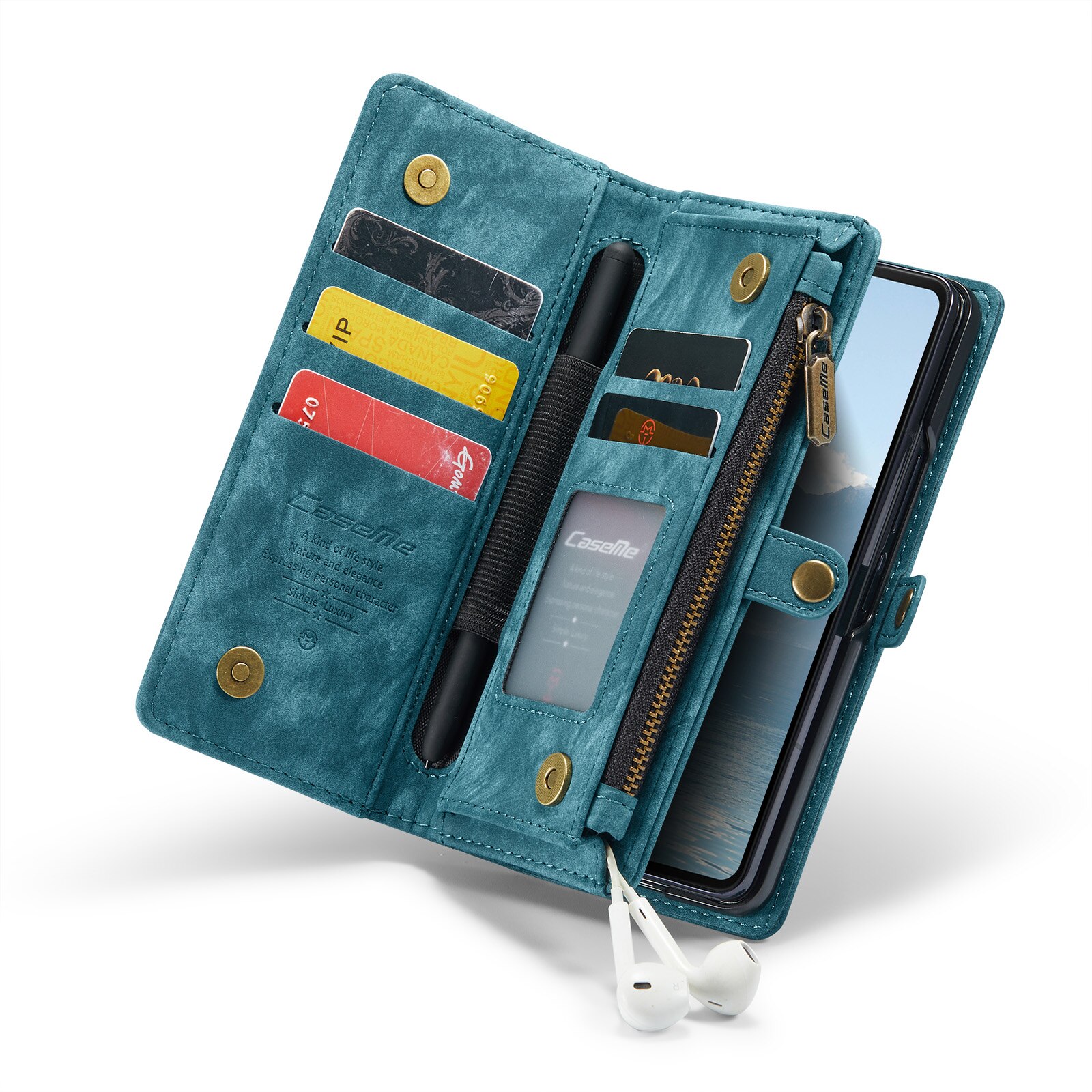 Multi-slot Suojakotelo Samsung Galaxy Z Fold 6 Sininen