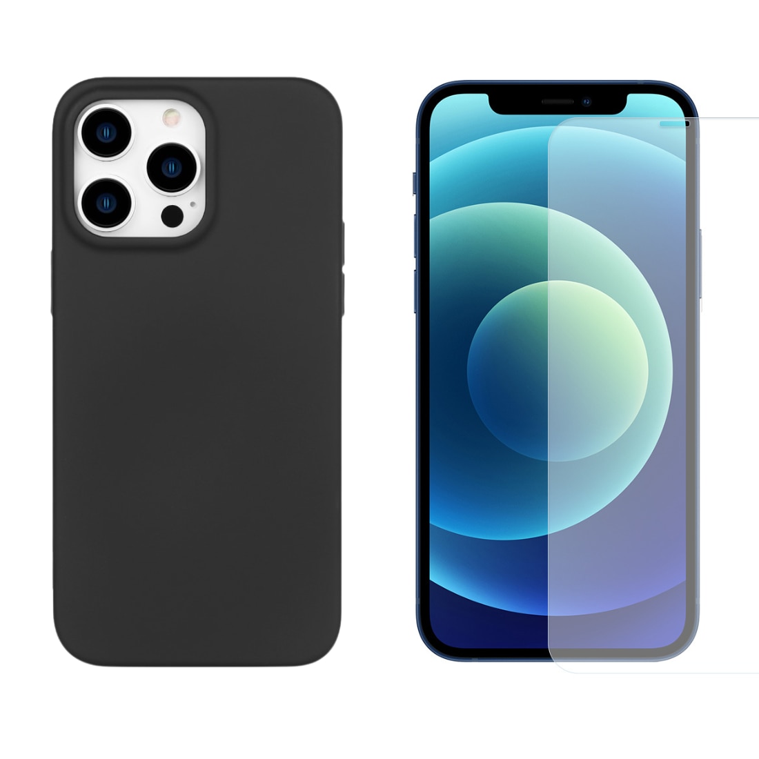 iPhone 14 Pro Setti Kuori TPU ja Näytönsuoja