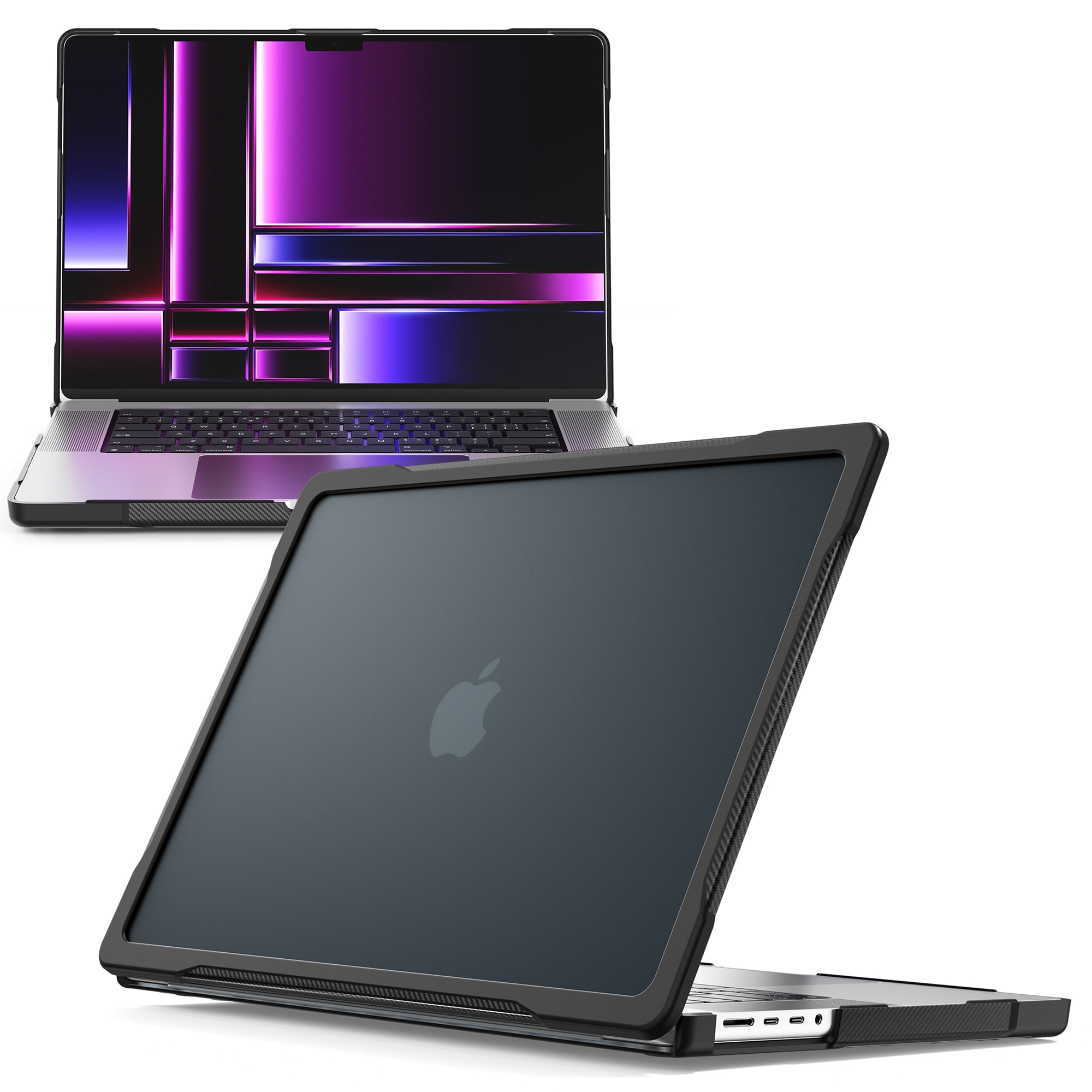 Iskunkestävä Suojakuori Apple MacBook Pro 16 2024 Musta