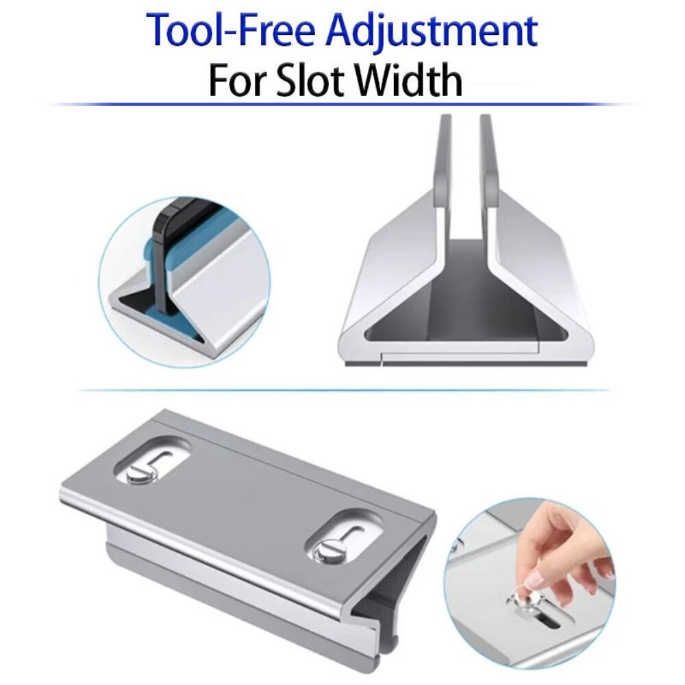 Säädettävä pöytäteline kannettavalle tietokoneelle musta