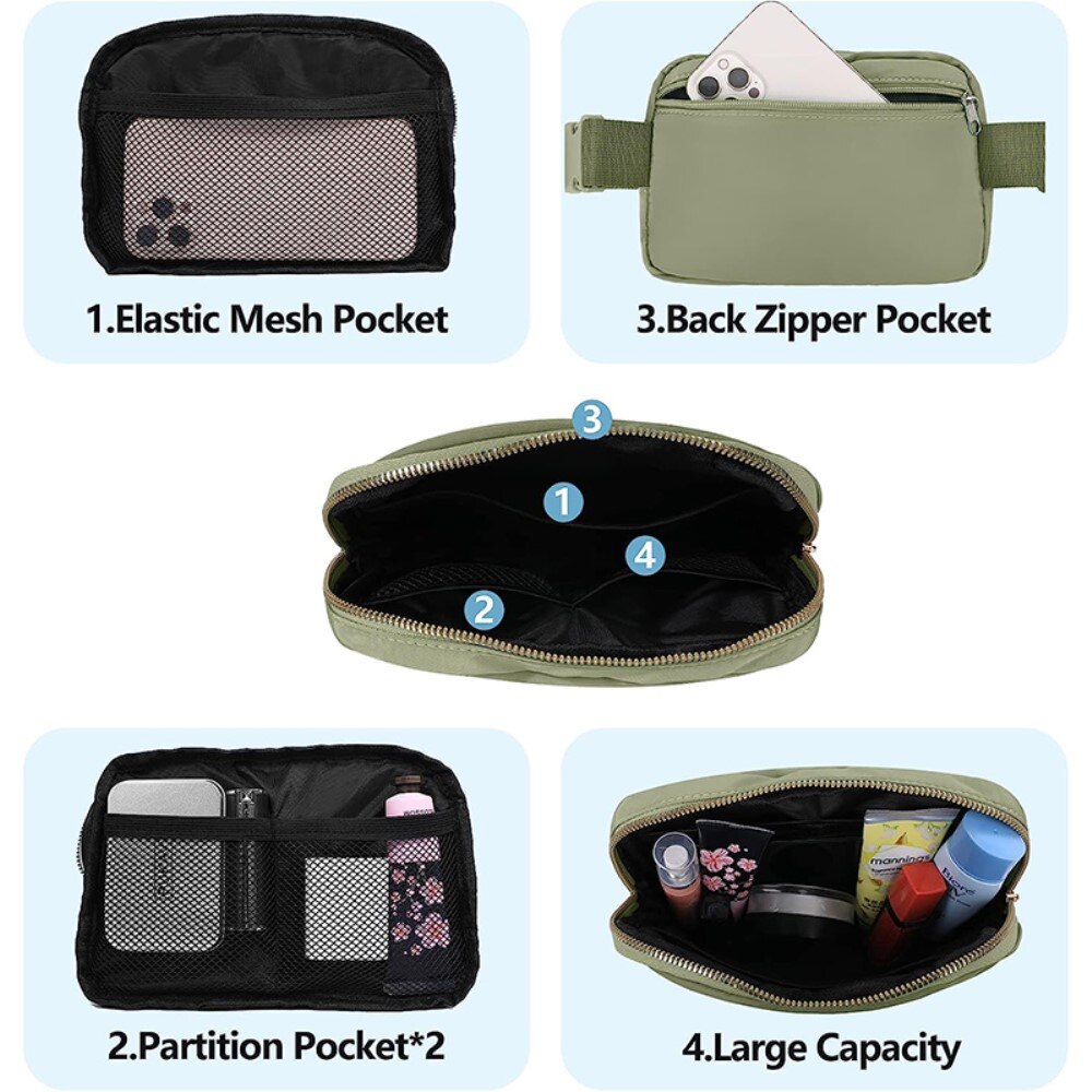 Crossbody Laukku Nailon vihreä
