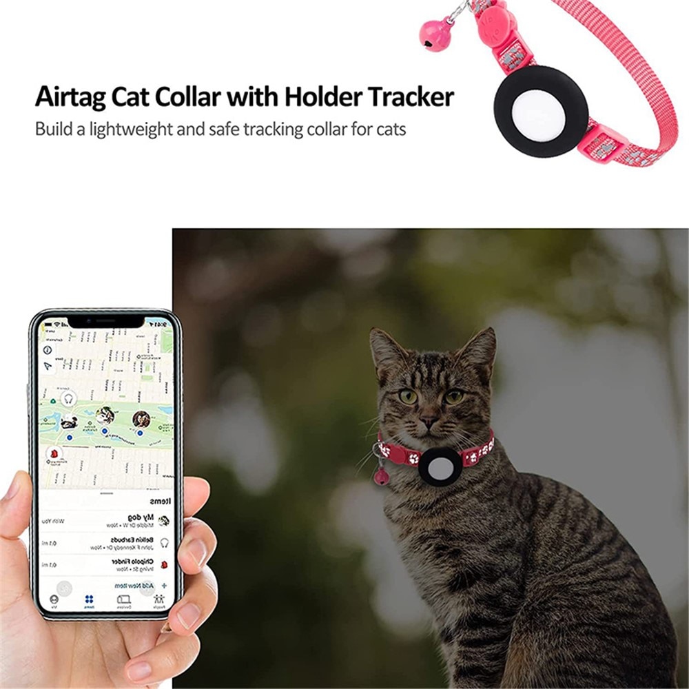 Apple AirTag Kaulapanta Heijastava tassunjälki  Vaaleanpunainen