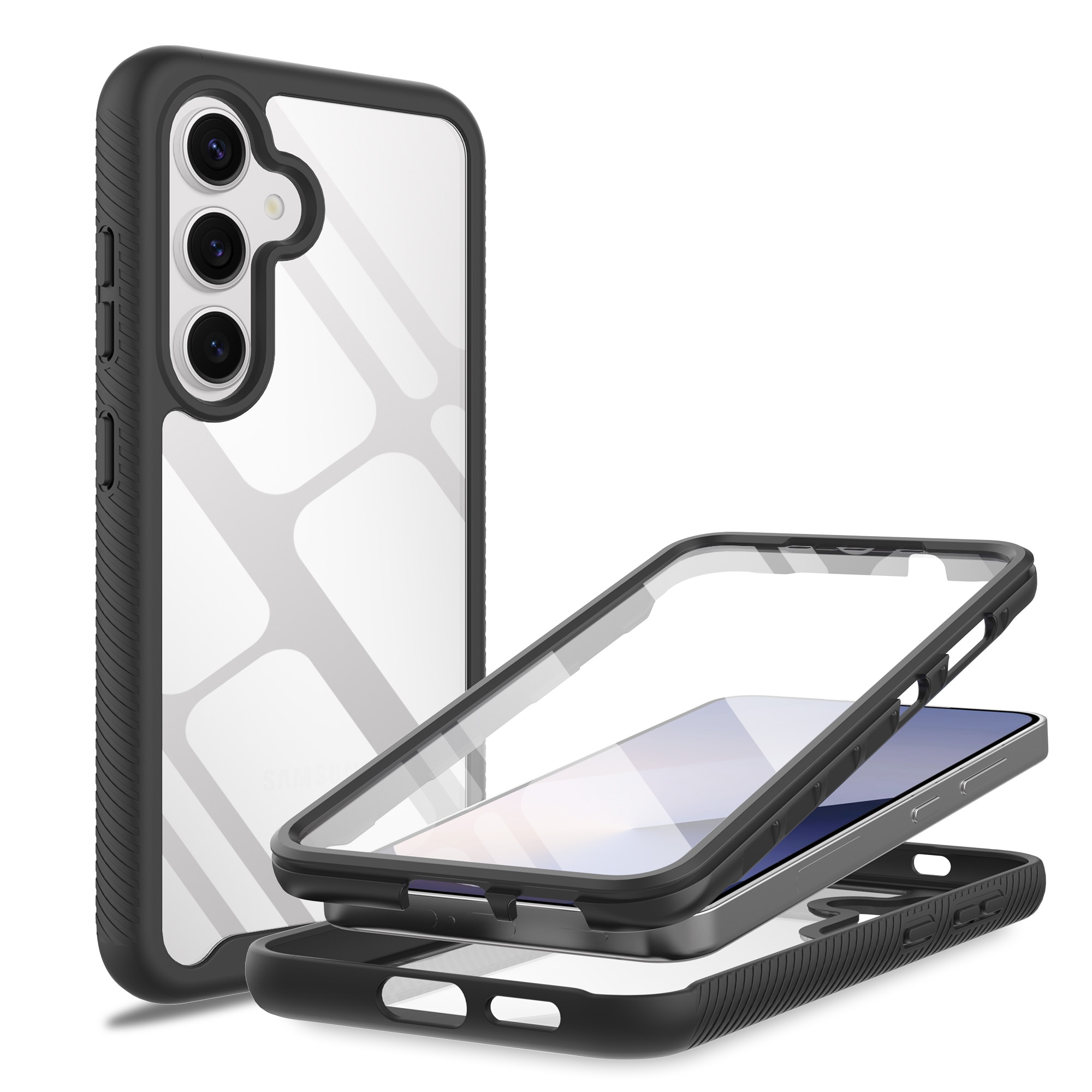 Full Protection Case Samsung Galaxy S25 Musta