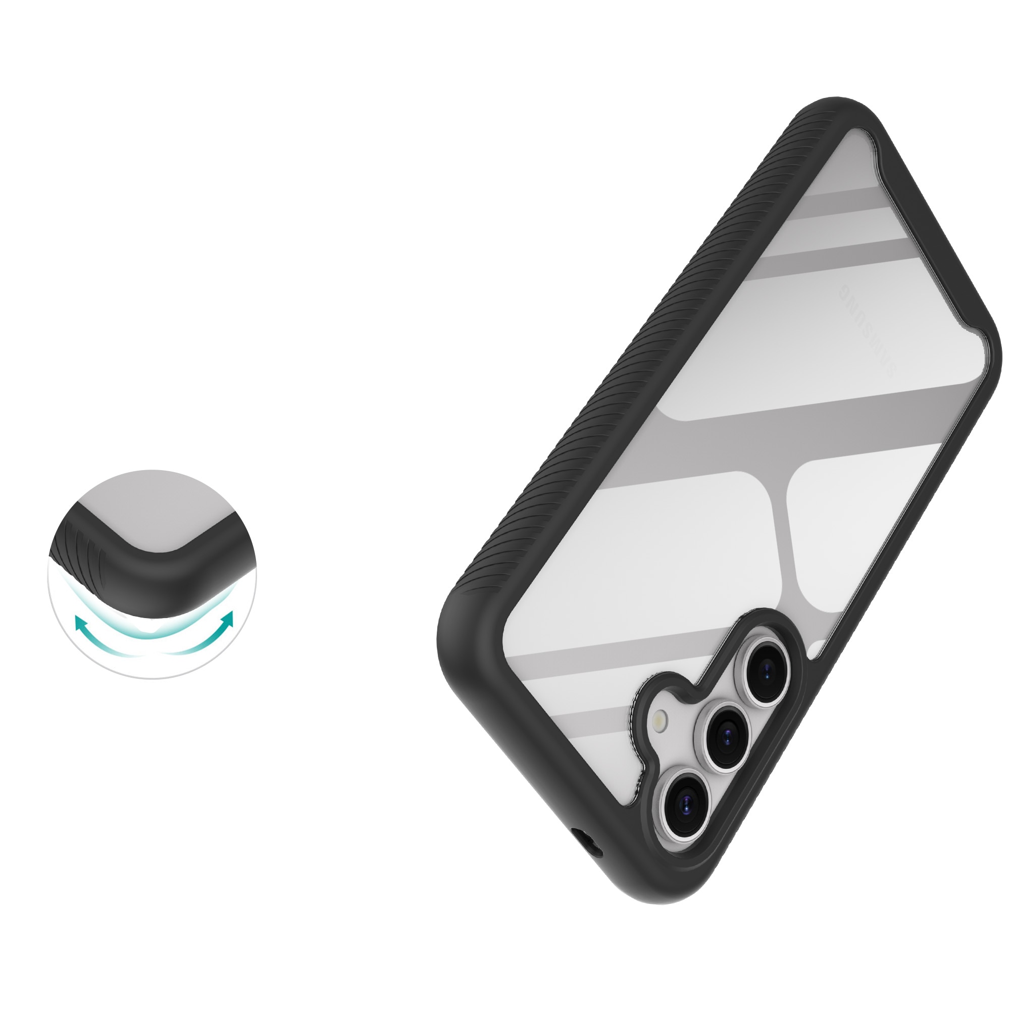 Full Protection Case Samsung Galaxy S25 Musta