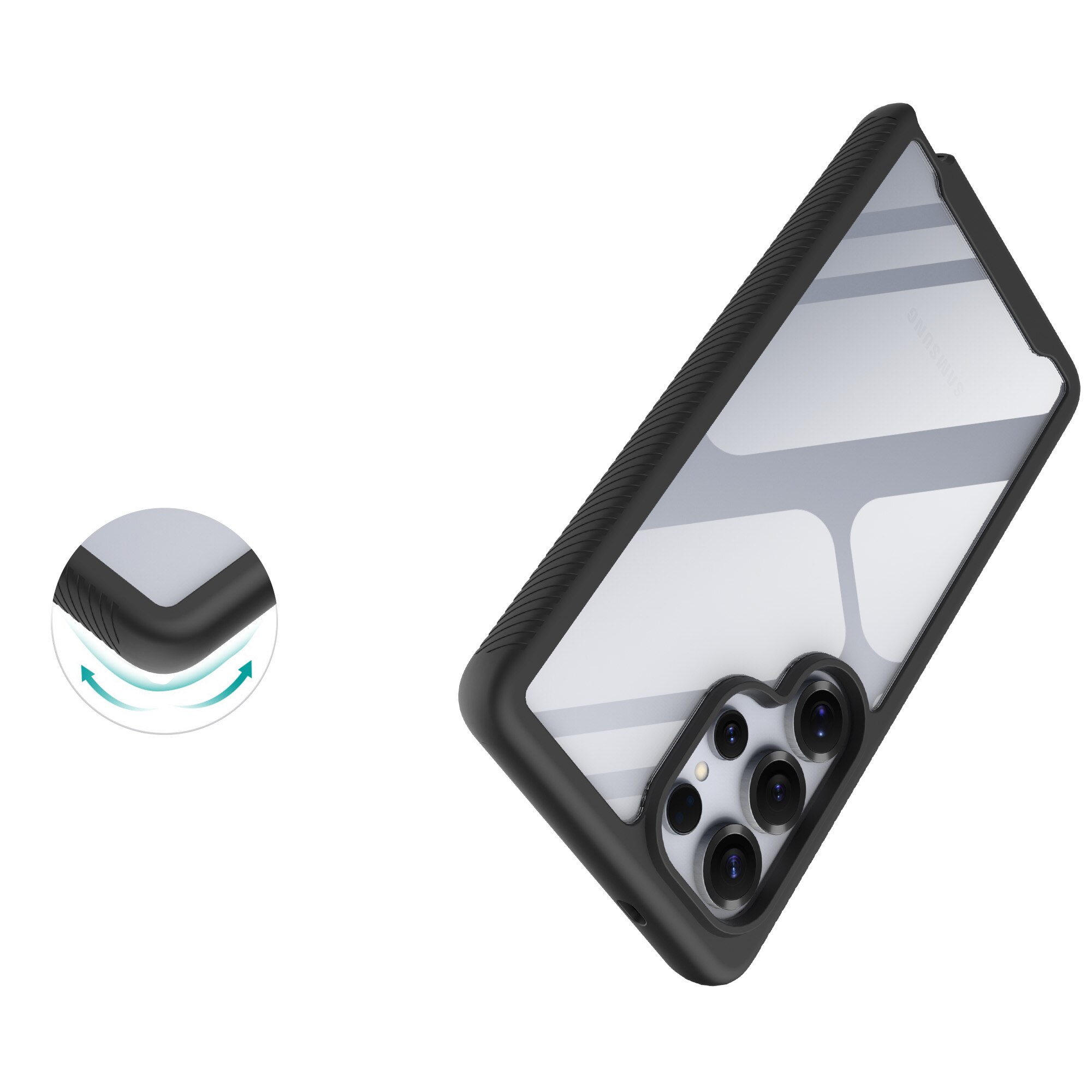 Full Protection Case Samsung Galaxy S25 Ultra Musta