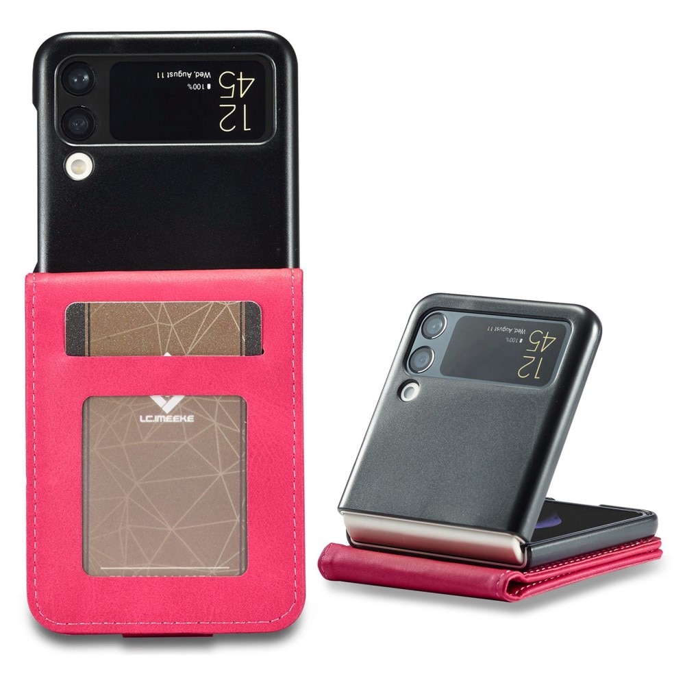 Lompakkokotelot Samsung Galaxy Z Flip 4 vaaleanpunainen