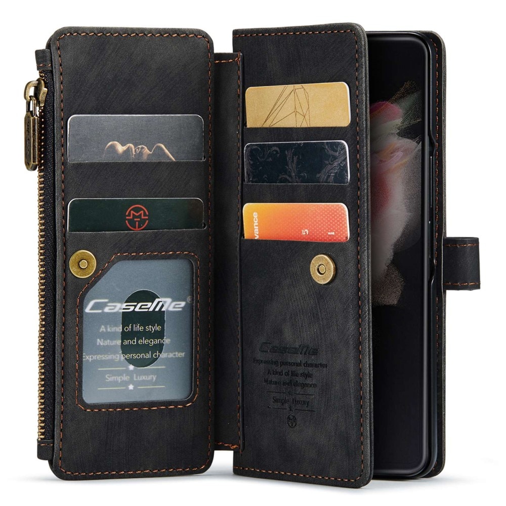 Zipper Wallet Samsung Galaxy Z Fold 4 musta