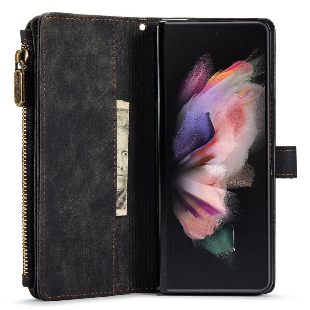 Zipper Wallet Samsung Galaxy Z Fold 4 musta