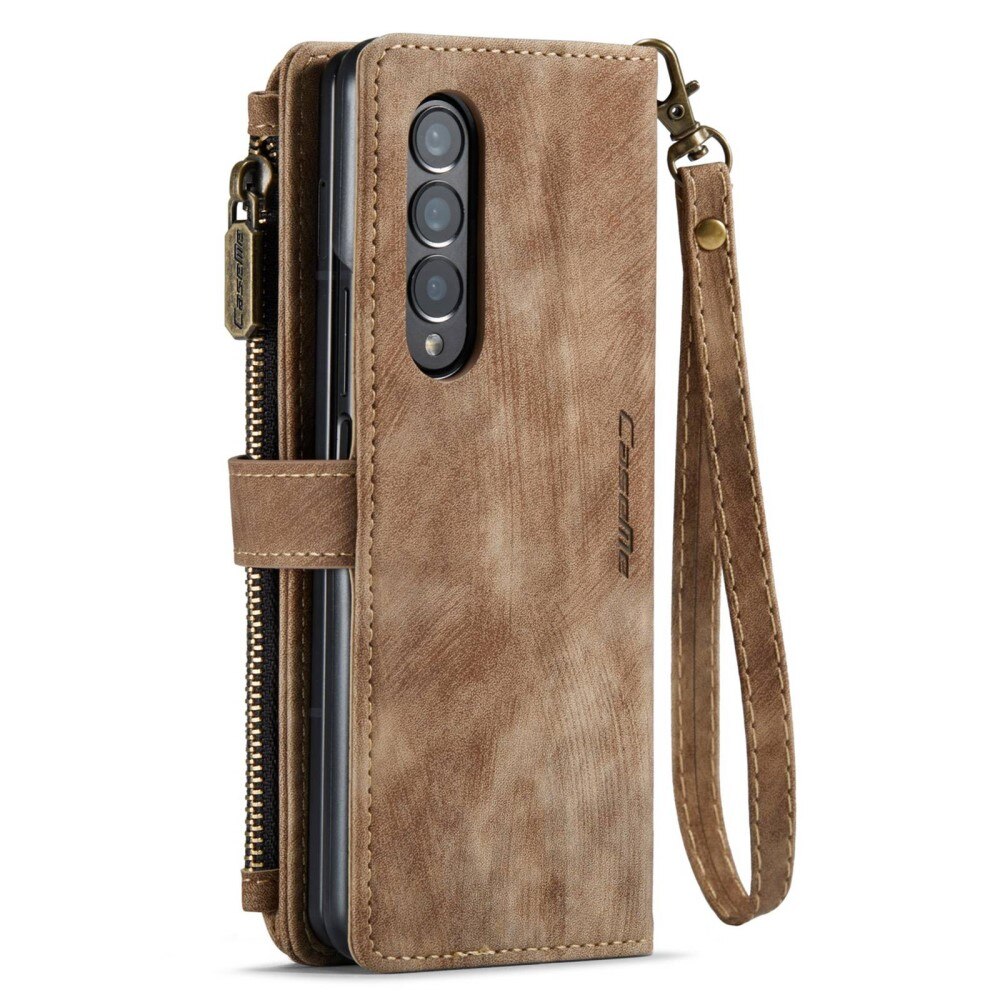 Zipper Wallet Samsung Galaxy Z Fold 4 ruskea