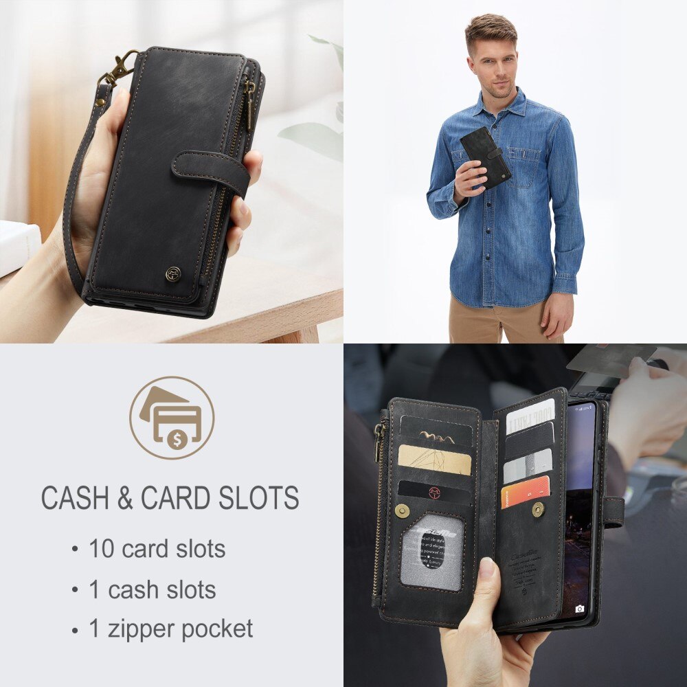 Zipper Wallet Samsung Galaxy A33 Musta