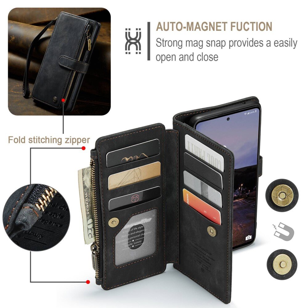 Zipper Wallet Samsung Galaxy A33 Musta