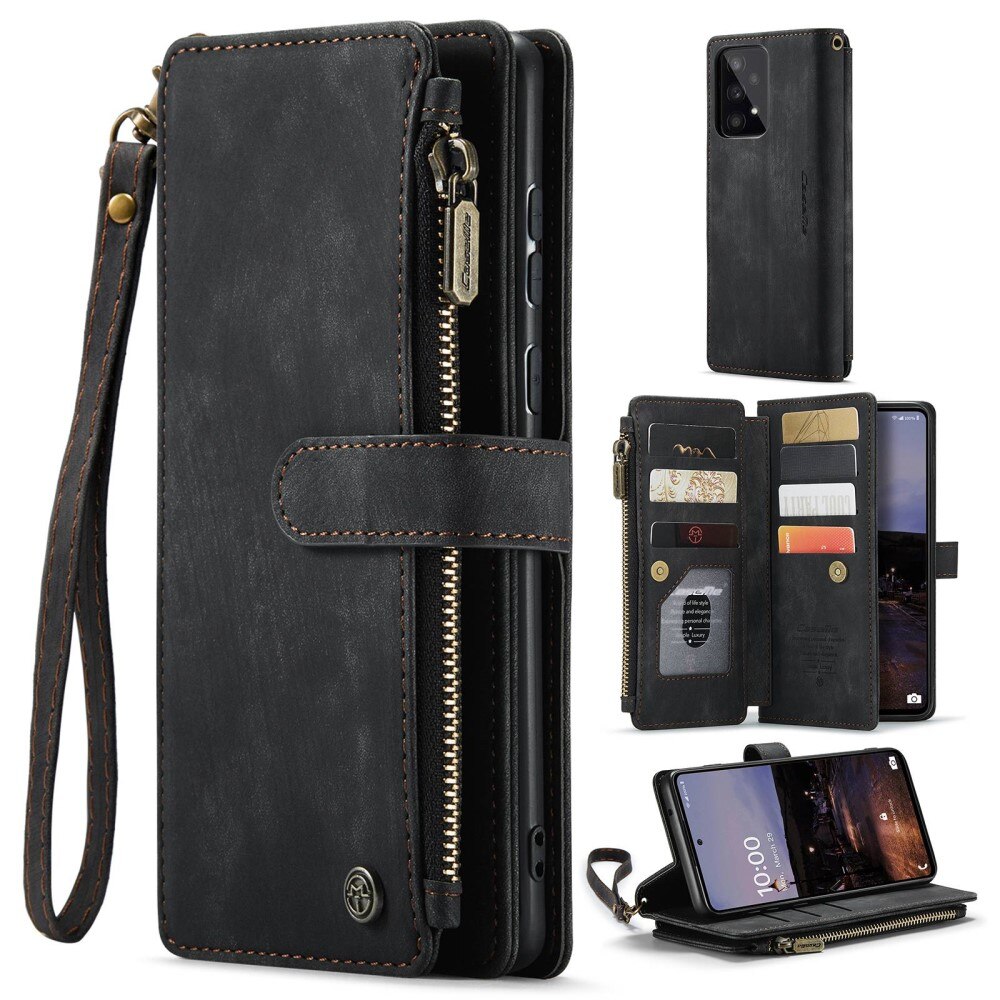 Zipper Wallet Samsung Galaxy A33 Musta
