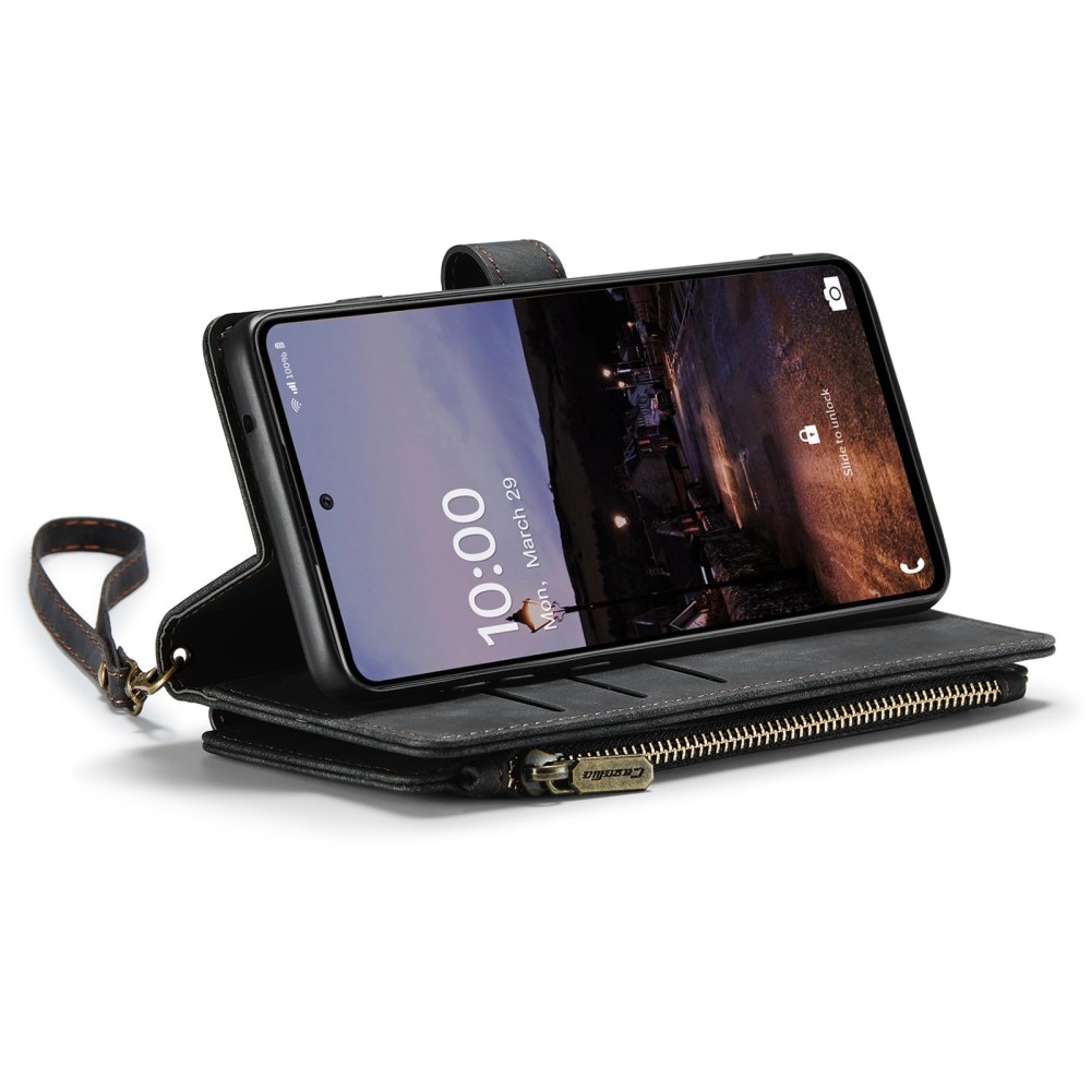 Zipper Wallet Samsung Galaxy A33 musta