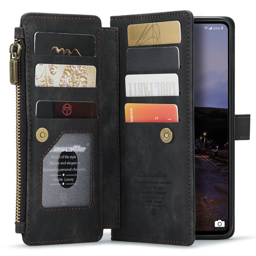 Zipper Wallet Samsung Galaxy A33 Musta